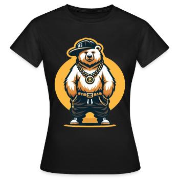 Bär Bären Bärenkopf Bär Braunbär Bären - Frauen T-Shirt - Schwarz - Vorne - AI Model Female 172 dark (172cm)
