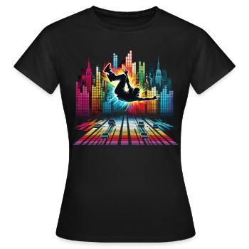Breakdance Breakdancer Breakdance Kinder - Frauen T-Shirt - Schwarz - Vorne - AI Model Female 172 dark (172cm)