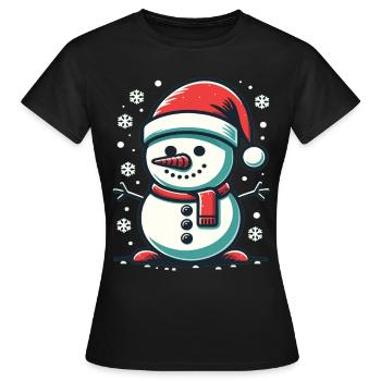 Snowman Dabbing Snowman Dab Snowmen - Women's T-Shirt - black - Front - AI Model Female 172 dark (172cm)