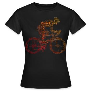 Vélo de route Vélo de route Vélo de route Vélo de route - T-shirt Femme - noir - Devant - AI Model Female 172 dark (172cm)