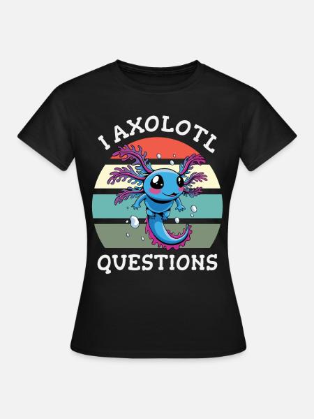 Axolotl stellt viele Fragen - T-shirt dam - svart