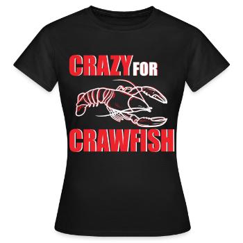 Crazy for Crawfish and Lobster pinch lover - Women's T-Shirt - black - Front - AI Model Female 172 dark (172cm)