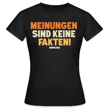Meinungen vs. Fakten - Frauen T-Shirt - Schwarz - Vorne - AI Model Female 172 dark (172cm)
