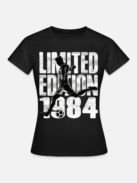 Limited Edition 1984 Limited Edition Fußball - Frauen T-Shirt - Schwarz