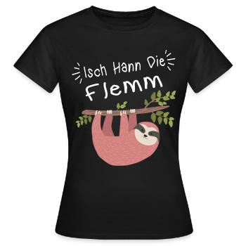 Isch Hann le dialecte de la Sarre - T-shirt Femme - noir - Devant - AI Model Female 172 dark (172cm)