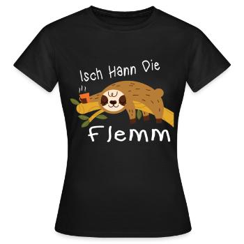 Isch Hann le dialecte de la Sarre - T-shirt Femme - noir - Devant - AI Model Female 172 dark (172cm)