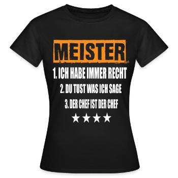 Master - Women's T-Shirt - black - Front - AI Model Female 172 dark (172cm)
