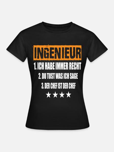 Ingenieur - Frauen T-Shirt - Schwarz