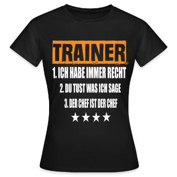 Entraîneur - T-shirt Femme - noir - Devant - AI Model Female 172 dark (172cm)