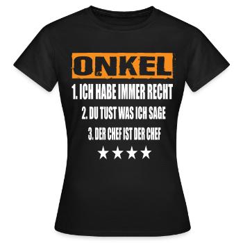 Uncle - Women's T-Shirt - black - Front - AI Model Female 172 dark (172cm)