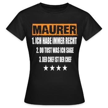 Bricklayer - Women's T-Shirt - black - Front - AI Model Female 172 dark (172cm)