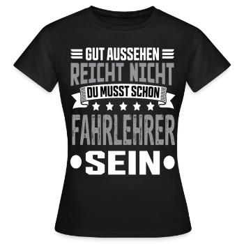 Instructeur d’auto-école - T-shirt Femme - noir - Devant - AI Model Female 172 dark (172cm)