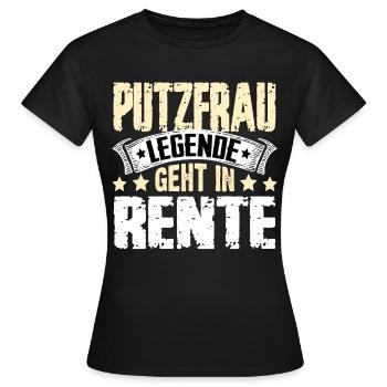 Cleaning lady legend retires - Women's T-Shirt - black - Front - AI Model Female 172 dark (172cm)