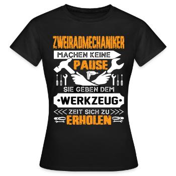 Les mécaniciens de deux-roues ne prennent pas de pause - T-shirt Femme - noir - Devant - AI Model Female 172 dark (172cm)