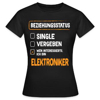 Elektroniker Beziehungsstatus - Frauen T-Shirt - Schwarz - Vorne - AI Model Female 172 dark (172cm)