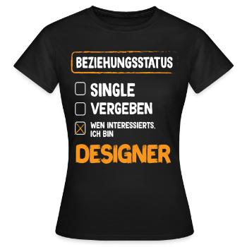 Designer Beziehungsstatus - Frauen T-Shirt - Schwarz - Vorne - AI Model Female 172 dark (172cm)