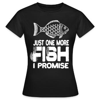 Juste un poisson de plus, je vous promets un poisson, un poisson, un poisson - T-shirt Femme - noir - Devant - AI Model Female 172 dark (172cm)