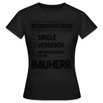 Constructeur Relation Statut Constructeur Constructeur Construction de maison - T-shirt Femme - noir - Devant - AI Model Female 172 dark (172cm)