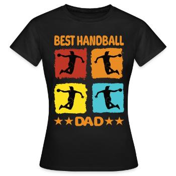 Meilleur père de handball - T-shirt Femme - noir - Devant - AI Model Female 172 dark (172cm)