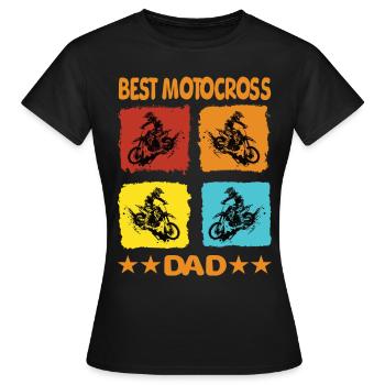 Meilleur père de motocross - T-shirt Femme - noir - Devant - AI Model Female 172 dark (172cm)