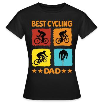 Meilleur père cycliste - T-shirt Femme - noir - Devant - AI Model Female 172 dark (172cm)