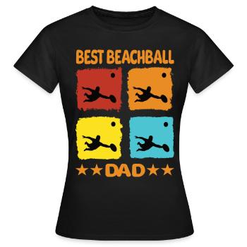 Best Beachball Dad - Frauen T-Shirt - Schwarz - Vorne - AI Model Female 172 dark (172cm)