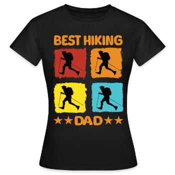 Meilleur père de randonnée - T-shirt Femme - noir - Devant - AI Model Female 172 dark (172cm)