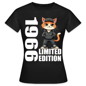 Limited Edition 1966 Geburtstag 1966 Geboren - Frauen T-Shirt - Schwarz - Vorne - AI Model Female 172 dark (172cm)
