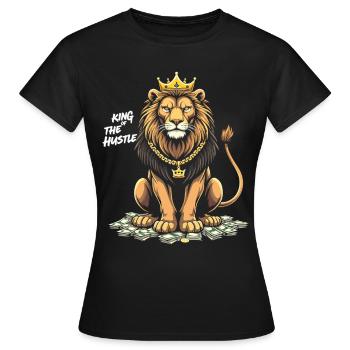 Hustle King – Lion Lion Winners & Movers & Shakers - Women's T-Shirt - black - Front - AI Model Female 172 dark (172cm)