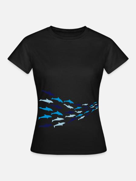dauphins - T-shirt Femme - noir