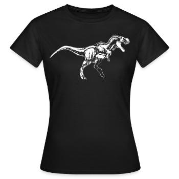 Dinosaur Dino Tyrannosaurus Rex primeval gift - Women's T-Shirt - black - Front - AI Model Female 172 dark (172cm)