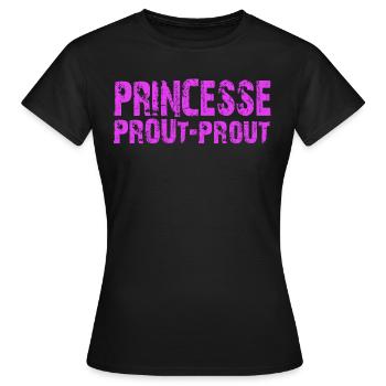 PRINCESS - Frauen T-Shirt - Schwarz - Vorne - AI Model Female 172 dark (172cm)