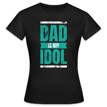 father and son - Women's T-Shirt - black - Front - AI Model Female 172 dark (172cm)