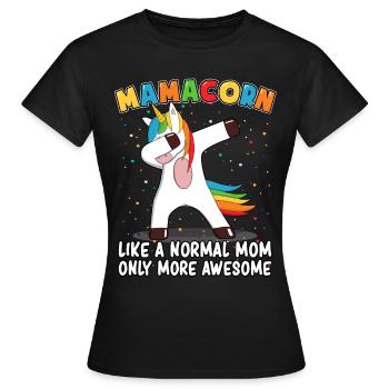 Mamacorn Dabbing Unicorn Unicorn Mom Mom Mom Mom - Women's T-Shirt - black - Front - AI Model Female 172 dark (172cm)