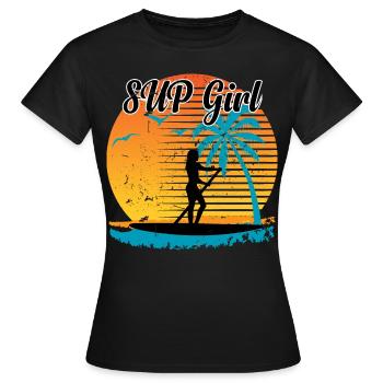 SUP Girl - Frauen T-Shirt - Schwarz - Vorne - AI Model Female 172 dark (172cm)