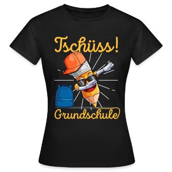 Tschüss Grundschule Abschluss Letzter Schultag - Frauen T-Shirt - Schwarz - Vorne - AI Model Female 172 dark (172cm)