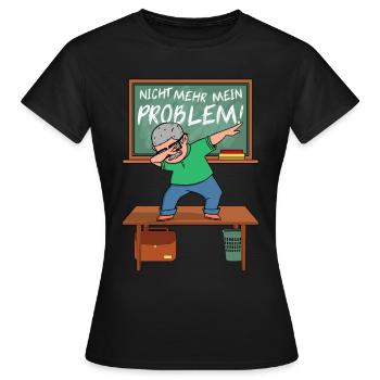 Lehrer in Rente Ruhestand Rentner Pension Geschenk - Frauen T-Shirt - Schwarz - Vorne - AI Model Female 172 dark (172cm)