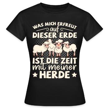 Schafhirte Schäfer Hirte Landwirt Herde Schafe - Frauen T-Shirt - Schwarz - Vorne - AI Model Female 172 dark (172cm)