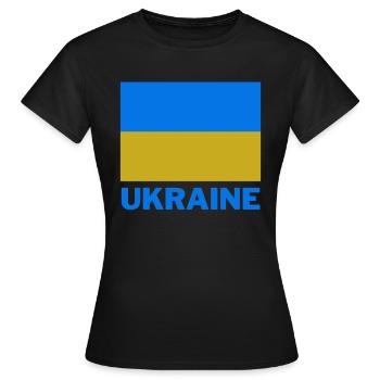 Ukraine design avec drapeau et couleurs nationales - T-shirt Femme - noir - Devant - AI Model Female 172 dark (172cm)