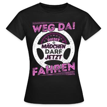 Führerschein Fahrschule Führerscheinprüfung Frau - Frauen T-Shirt - Schwarz - Vorne - AI Model Female 172 dark (172cm)