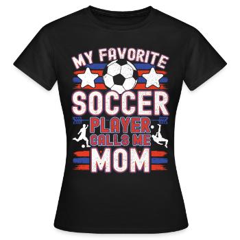 Soccer Maman Maman Soccer Maman Joueur de soccer - T-shirt Femme - noir - Devant - AI Model Female 172 dark (172cm)