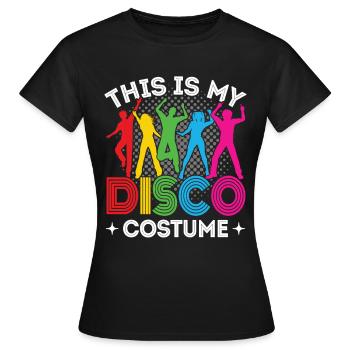 Disco 70er 80er Jahre Disko Party Outfit Discothek - Frauen T-Shirt - Schwarz - Vorne - AI Model Female 172 dark (172cm)