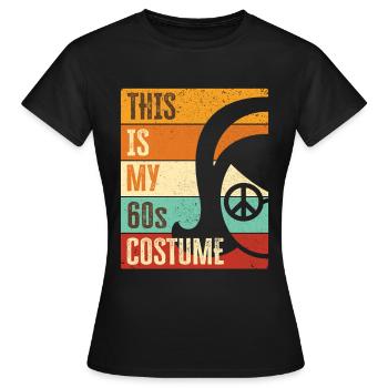 Costume de fête des années 60 des années soixante des années 1960 - T-shirt Femme - noir - Devant - AI Model Female 172 dark (172cm)