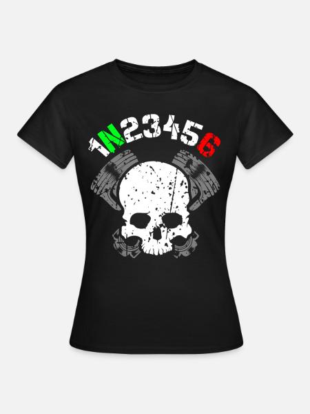 1N23456Tote Head Piston Cylinder - Women's T-Shirt - black
