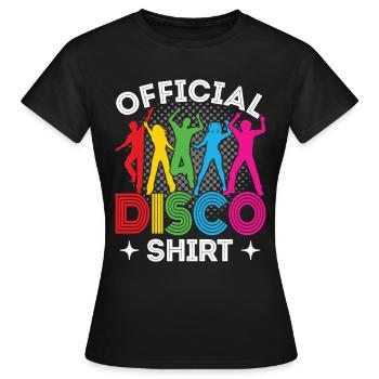 Disco 70er 80er Jahre Disko Party Outfit Discothek - Frauen T-Shirt - Schwarz - Vorne - AI Model Female 172 dark (172cm)