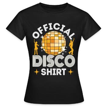 Disco 70er 80er Jahre Disko Party Outfit Discothek - Frauen T-Shirt - Schwarz - Vorne - AI Model Female 172 dark (172cm)
