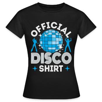 Disco 80er 70er Jahre Disko Party Outfit Discothek - Frauen T-Shirt - Schwarz - Vorne - AI Model Female 172 dark (172cm)