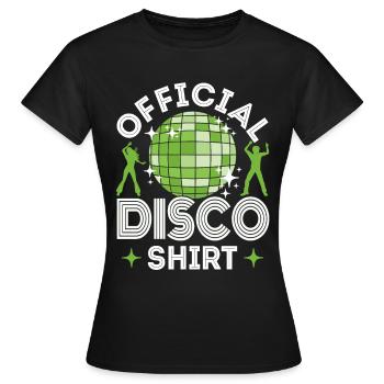 Disco 70er 80er Jahre Disko Party Outfit Discothek - Frauen T-Shirt - Schwarz - Vorne - AI Model Female 172 dark (172cm)