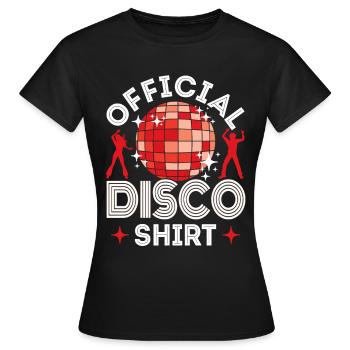 Disco 80er 70er Jahre Disko Party Outfit Discothek - Frauen T-Shirt - Schwarz - Vorne - AI Model Female 172 dark (172cm)