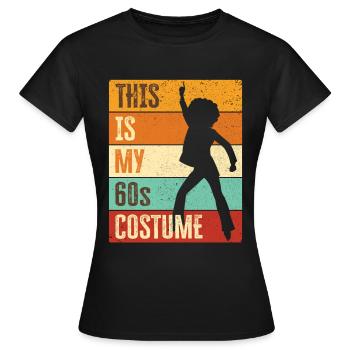 Costume de fête des années 60 des années soixante des années 1960 - T-shirt Femme - noir - Devant - AI Model Female 172 dark (172cm)